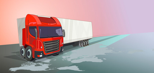 Delivery service concept. Transportation vehicle, delivery transport, cargo logistic concept. City logistics.
