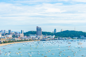Obraz premium Pattaya Thailand - 26 July 2019 Beautiful landscape and cityscape of pattaya city in Thailand