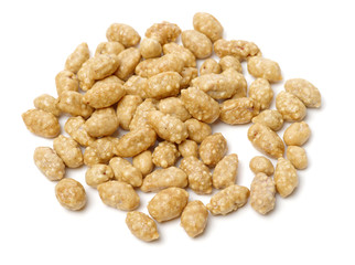Delicious peanut on a white background 