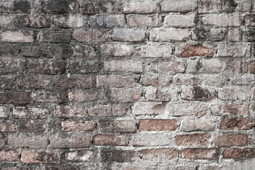 Old antique brick wall background.