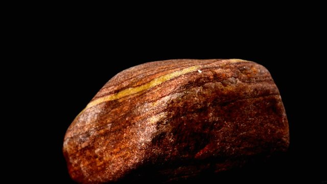 Sandstone, red rock  on a turn table