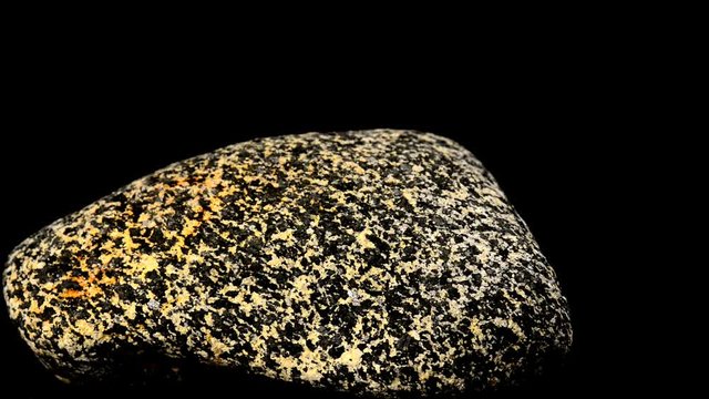 Gabbro, rock  on a turn table