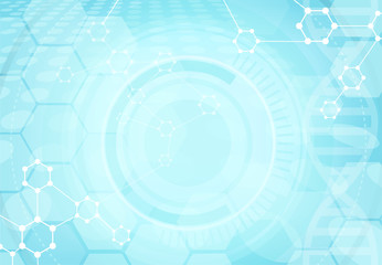 Vector of an abstract background of molecules