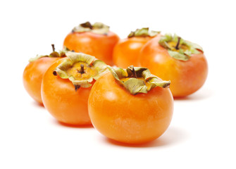 persimmon on white background 