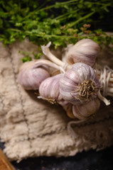 Grilled pork chops with peppers