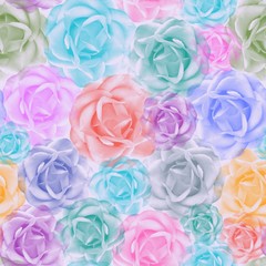 Fototapeta na wymiar seamless background with roses