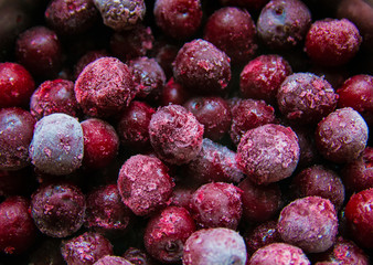 background of fresh berries. space for text