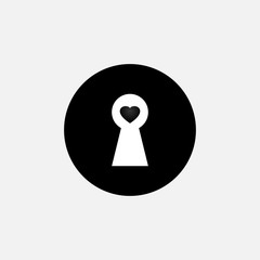 Keyhole icon sign - 301578195