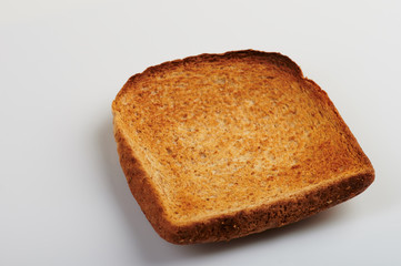 Brown bread toast angle view