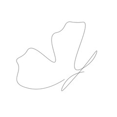 Butterfly fly continuous line drawing, vector illustration	