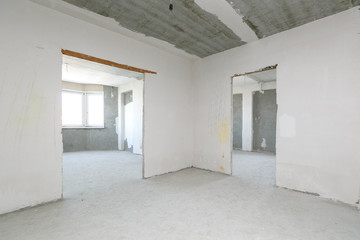 interior of the apartment without decoration