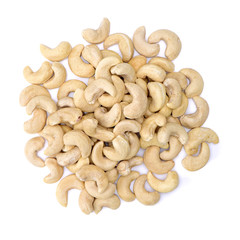 Cashew on white background 