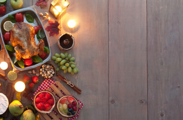 Seasonal meal table setting