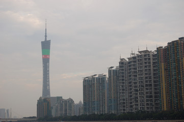 Illumination of the Canton Tower in Guangzhou, China