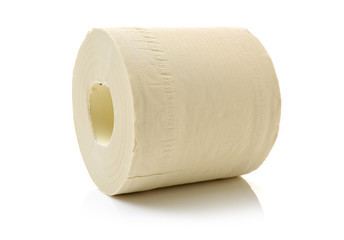 toilet paper isolated on white background 