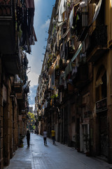 Fototapeta na wymiar street in old town of barcelona