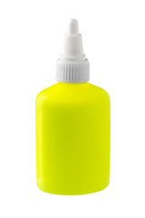 Bottle of Glue with Copy Space Isolated.