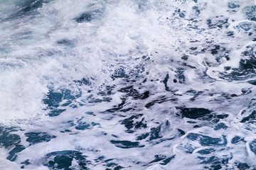 Windy blue sea - the power of nature