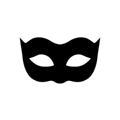 Carnival mask icon, logo isolated on white background
