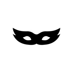 Carnival mask icon, logo isolated on white background