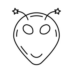 icon set for alien  , space  and monster