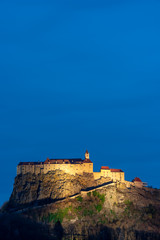 Obraz premium Hohenwerfen castle at dusk, Austria