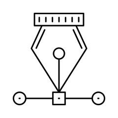 icon set for bezier  , pen  and drawing