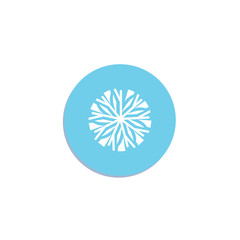 snowflake vector flat icon. winter sign