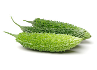 Bitter melon on white background 