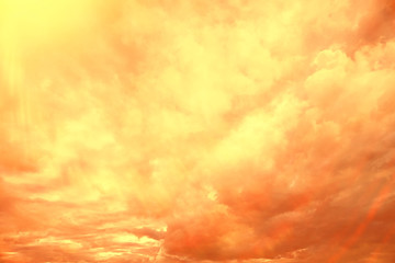 Naklejka na ściany i meble sunset sky background / blurred abstract texture summer sky at sunset