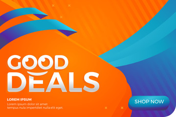 Good Deals Promo Design for Business & Social Media Sale - Orange