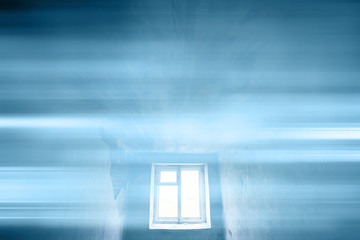 interior of an old stone house abandoned / background old ruined stone house ruins