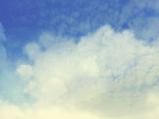Color sky with clouds as background