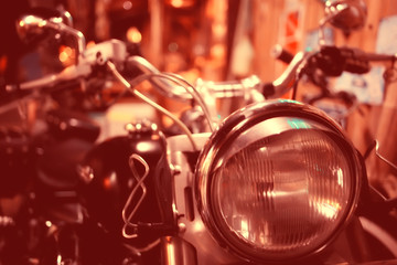 motorcycle headlight detail / vintage motorcycle, antique headlight light, brutal transport romance