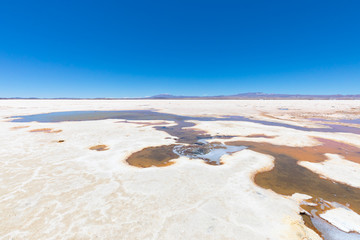 Bolivia Collecting pools of water in the Salar of Uyuni