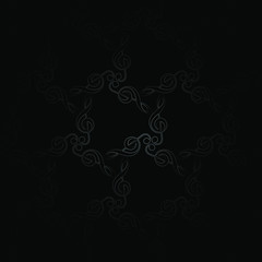 Music key pattern black grey center focus