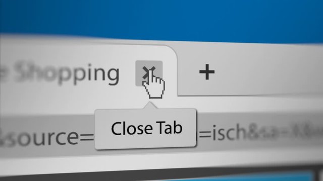 Mouse Cursor Clicking Close Tab in Web Browser