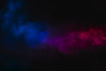 abstract colorful smoke  on dark background