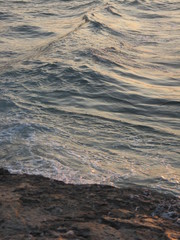 Sunset over beach in Crete