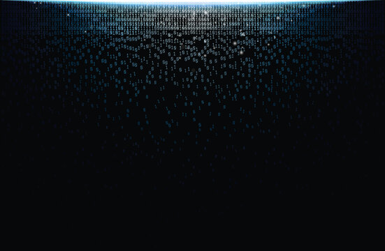 Binary code digital technology. Data Sorting. From Chaos to System. Artificial intelligence.Big data.Smart system.