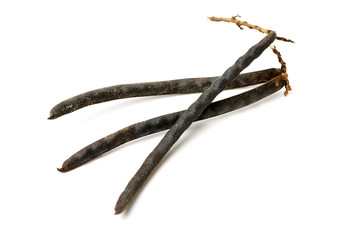 Mung beans on white background