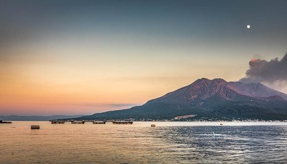 Kagoshima, Japan, October 2019 - Mount Sakurajima.