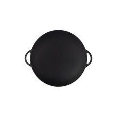 iron cast skillet on perfect white background