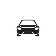 Automotive logo design with using car icon frontview