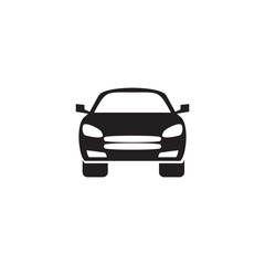 Automotive logo design with using car icon frontview