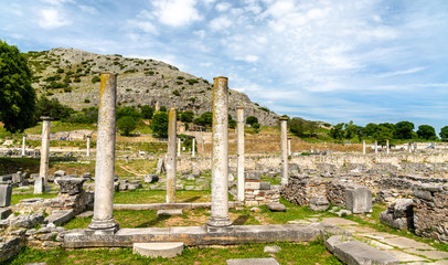Ruins of the ancient city of Philippi in Greece