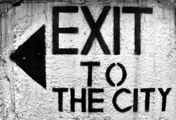 Exit to the city -Graffiti