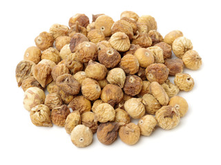 Dried fig on white background