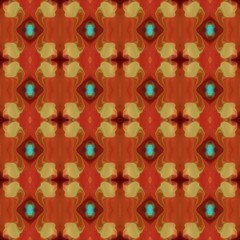 colorful seamless repeatable pattern with sienna, dark khaki and firebrick colors