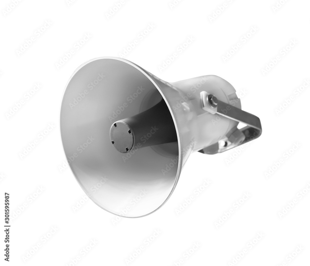 Wall mural megaphone isolated on white